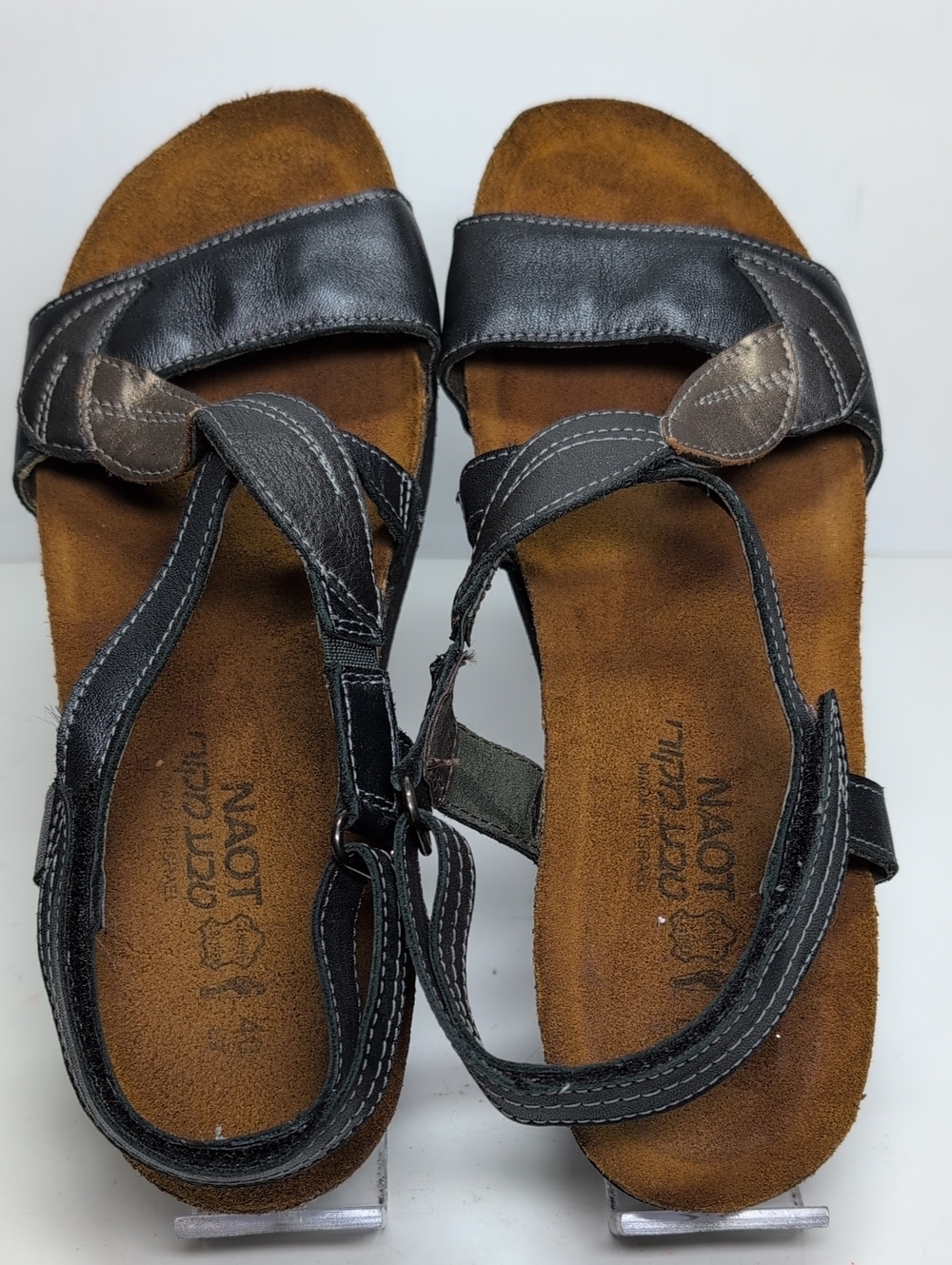 Naot caroline pewter & black wedge sandals womans size 9 EU 40 - Picture 4 of 15